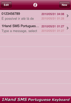 1Hand SMS Portuguese list