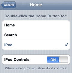 iPod Control setting