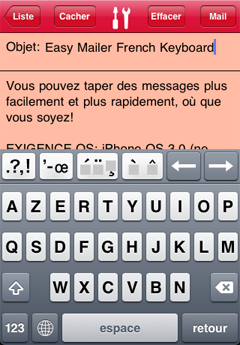 Easy Mailer French Keyboard