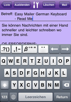 Easy Mailer German Keyboard