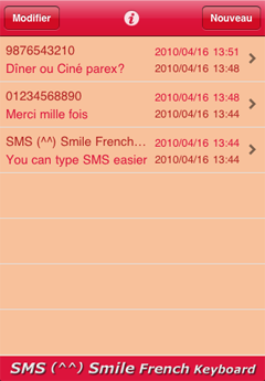 SMS Smile French List